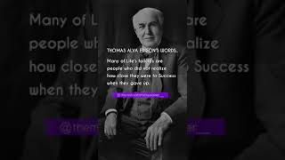 A Quote By Thomas alva edison | Quotes | Whatsapp Status | The Motivational Speaker