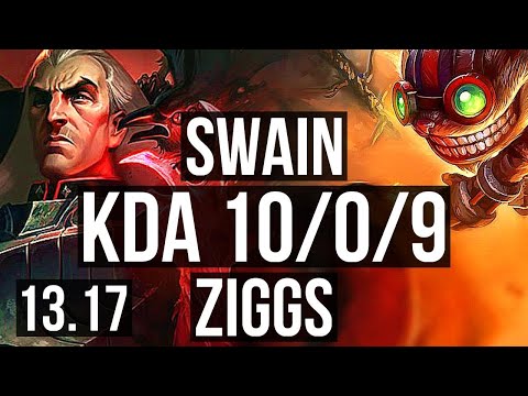 SWAIN & Karma vs ZIGGS & Maokai (ADC) | 10/0/9, Rank 7 Swain, Legendary | NA Challenger | 13.17