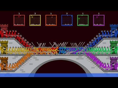 Battle Stickman 3v3 Bridge Clash ~ Medieval Battle Fight Rematch