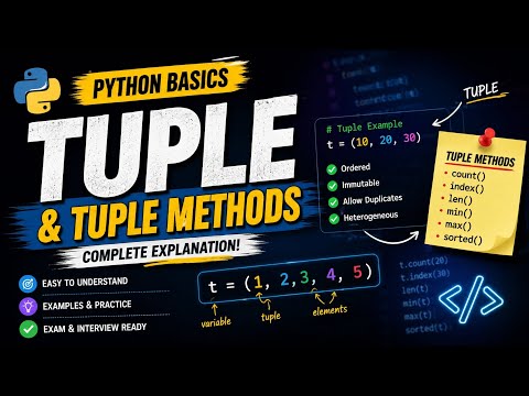 Python Tuples Explained Tuple Methods Operations Lecture 7