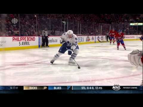 Leo Komarov goal Feb 9 2013 Toronto Maple Leafs vs Montreal Canadiens NHL Hockey