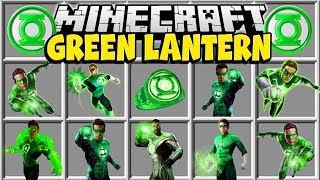 Minecraft GREEN LANTERN MOD | BECOME THE GREEN LANTERN AND USE HIS POWERS!!