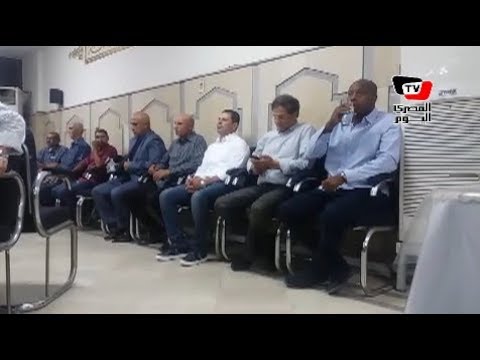 «الخطيب وإكرامي ومصطفي يونس» في عزاء والدة عبدالعزيزعبدالشافي 