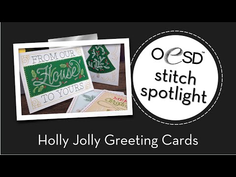 OESD Stitch Spotlight - Holly Jolly Greeting Cards