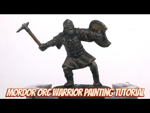 Mordor Orc Warrior Painting Tutorial (Middle Earth Strategy Battle Game)