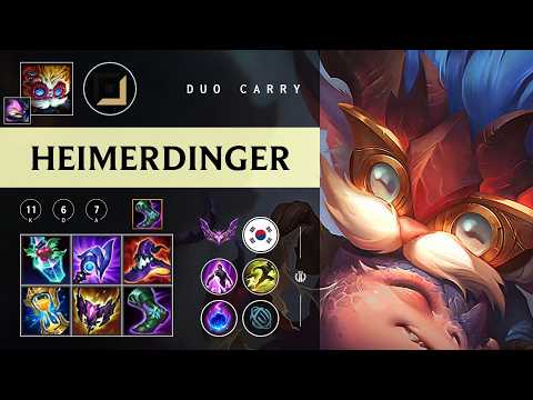 Heimerdinger Carry vs Caitlyn - KR Master Patch 26.03