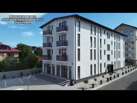 Clădire de Birouri de Închiriat în Ipotești, lângă Suceava | 929 mp | 42 de Birouri | 23 Parcări | 7.300 euro/lună | Comision 0% — Video