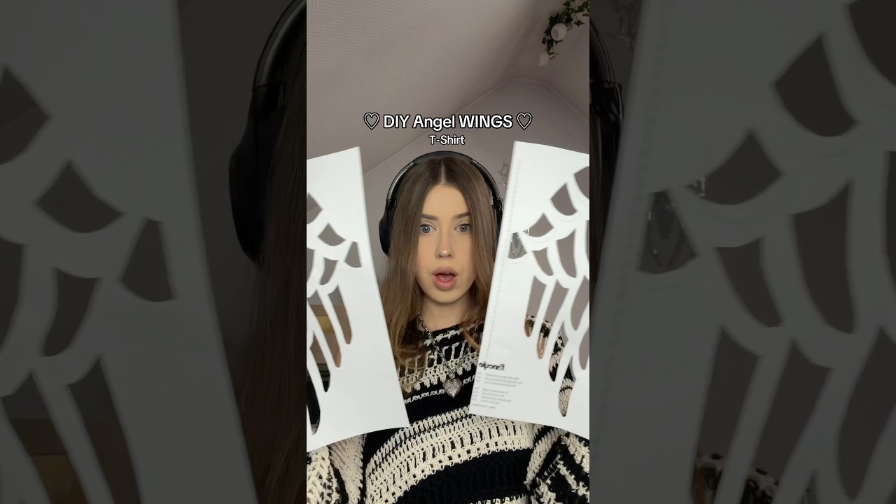 DIY Angel WINGS T-shirt UPCYCLED, Easy AND Cute TUTORIAL (No SEW)