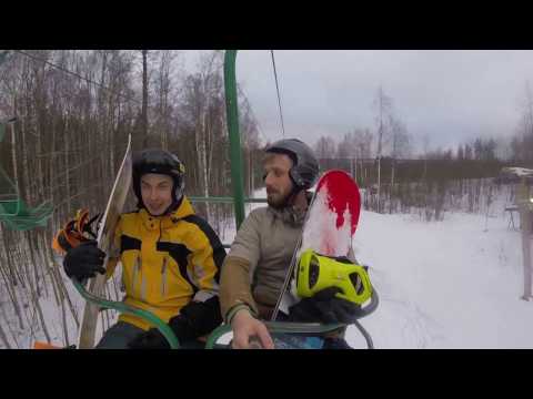 Видео: Видео горнолыжного курорта Красное Озеро в Ленинградская область