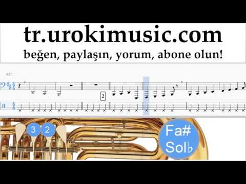 Tuba dersleri Luis Fonsi - Despacito Notalar Eğitim Bölüm#1 um-a723