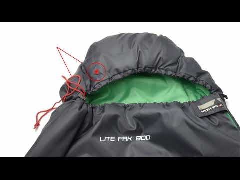 Miegmaišis High Peak Lite 800 210x75x50 cm Žaliai Raudonas 23260 video