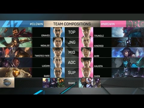 CLG vs NRG Highlights - COUNTER LOGIC GAMING vs NRG ESPORTS - NA LCS Week 9 - SPRING 2016
