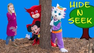 PAW PATROL Nickelodeon Assistant Hide n Seek with PJ Masks and Mickey Mouse in Real Life Video