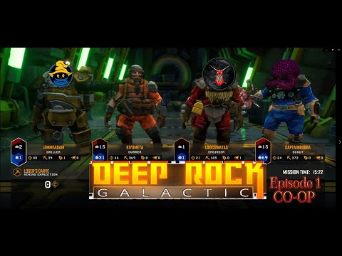 Deep Rock Galactic - 1st time! Online Multiplayer Co-op with Commentary.