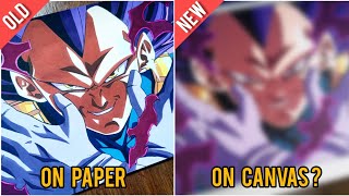 Drawing Vegeta Ultra Ego - Redrawing My Viral Art on large Canvas | Commission
