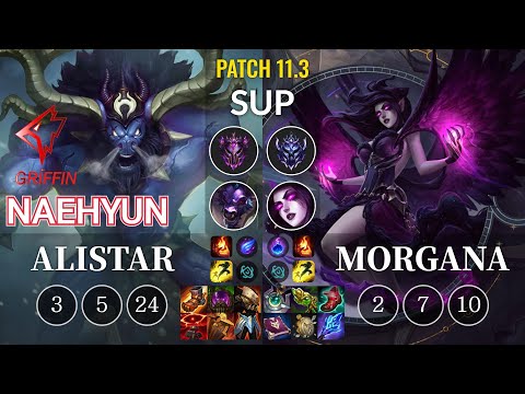 GRF Naehyun Alistar vs Morgana Sup - KR Patch 11.3