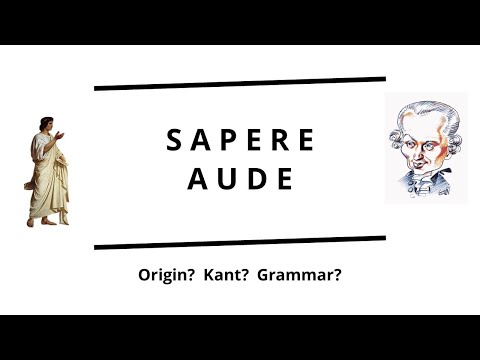 Sapere aude! - "Dare to know"  (Immanuel Kant) | Verbis Latinis