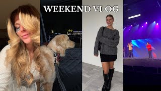 WEEKEND VLOG: heatless curls, Christmas lights, baking cookies, a reset, church & a date night 