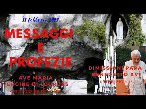 MESSAGGI E PROFEZIE - 11 FEBBRAIO 2019 - MADONNA LOURDES E CRISI NELLA CHIESA?