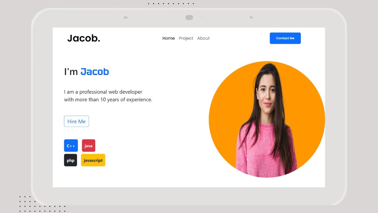 Build React Responsive Portfolio Website Using ReactJs | Beginners ReactJs Projects