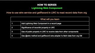 7 .Salesforce LWC I How to use getRecord in LWC and read record data from org