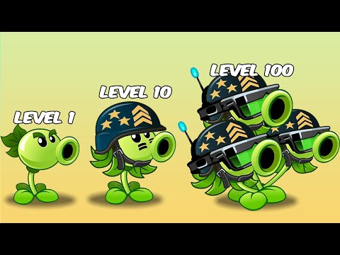 PvZ 2 Challenge - All Peashooter Plants level 100 Vs 100 Brickhead Zombies - Who is best plant?