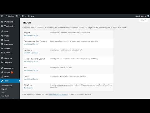 How To Export Page From One Website To Import In Another Using WordPress?