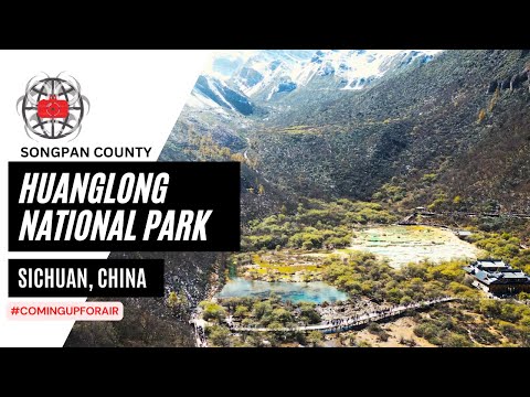 Parque Nacional Huanglong Huanglong, Sichuan, China visto de cima // #Comingupforair