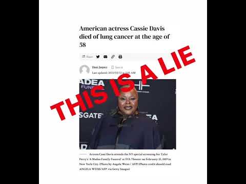 Tyler Perry not playing ￼ about Cassie Davis ￼ Cassie Davis still alive #cassiedavis #tylerperry