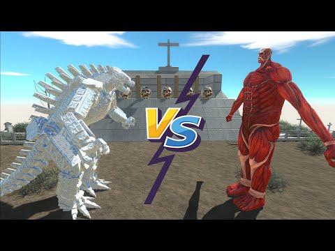 MECHAGODZILLA 2021 WHITE VS COLOSSAL TITAN - Animal Revolt Battle Simulator