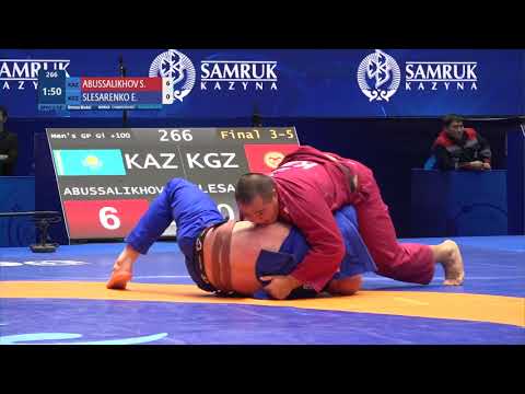BRONZE Men's GP Gi - +100 kg: S. ABUSSALIKHOV (KAZ) v. E. SLESARENKO (KGZ)