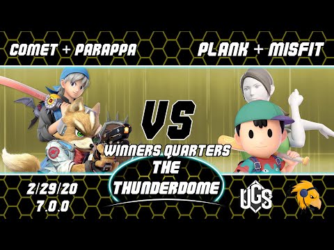 Thunderdome -  - Comet + Parappa(Fox+Hero) Vs. Plank + Misfit(Ness+Wii Fit Trainer)