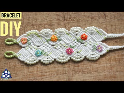 Macrame Bracelet with Beads Tutorial Easy Jewelry Making