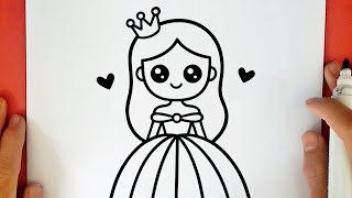 COMO DESENHAR UMA PRINCESA KAWAII