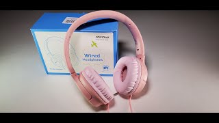 SUPER CUTE!  Mpow Wired Headphones PINK or BLUE Anime Fans, Gamers, Music lovers dream come true!