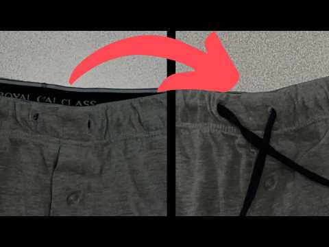 Part of a video titled Get your string back in your sweatpants in 47 Seconds! - YouTube