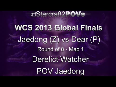 SC2 HotS - WCS 2013 Global Finals - Jaedong vs Dear - Ro16 - Map 1 - Derelict Watcher - Jaedong