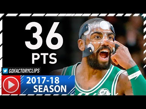 Masked Kyrie Irving Full Highlights vs Spurs (2017.12.08) - 36 Pts