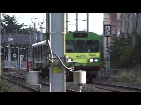 Dart train numbers 8326 + 8122 - Baldoyle Road Level Crossing
