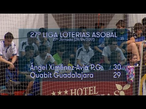 LIGA LOTERIAS ASOBAL J27 Ángel Ximénez-Avia P.G. - Quabit Guadalajara 30 - 29