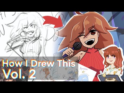 How I Drew This (Vol. 2) 🎨 Friday Night Funkin and Various Vtubers