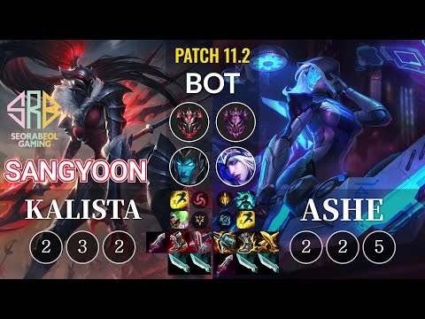 SRB Sangyoon Kalista vs Ashe Bot - KR Patch 11.2