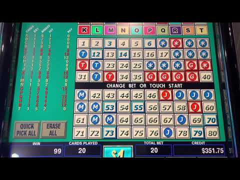 $20 bets $1 Multicard Keno hit 2 6/7 Spots for $800 Lots of Action #kenonation