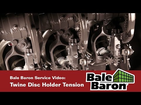 Bale Baron Service Video - Twine Disc Holder Tension