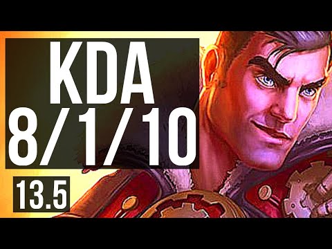 JAYCE vs RUMBLE (TOP) | 8/1/10, 700+ games, 1.2M mastery, Dominating | KR Diamond | 13.5
