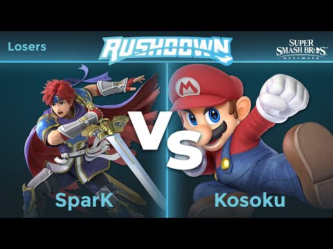 Rushdown 27 - SparK (Roy) vs Kosoku (Mario) Losers Quarters - SSBU