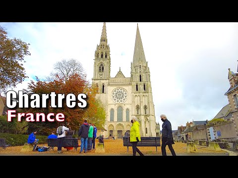 Chartres, France City Walk - Gothic Architecture & Medieval Streets [4K UHD]
