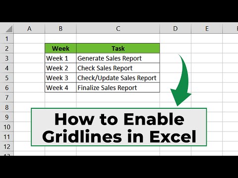 How to Show/Hide Gridlines in Excel