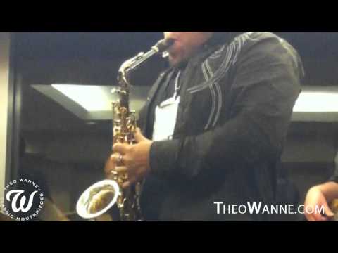 Eddie Baccus Jr. rocks it at the Légère saxophone jam night at winter NAMM 2011